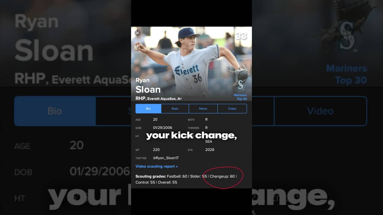 Ryan Sloan on his “above MLB average” changeup