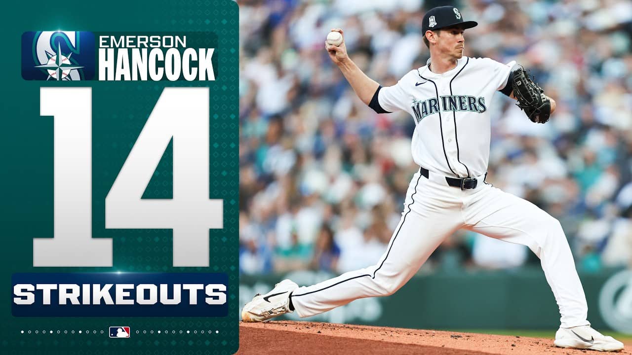 Emerson Hancock strikes out 14 BATTERS for the Mariners! 🔱🔥 (MOST by a starting pitcher in 2026!)