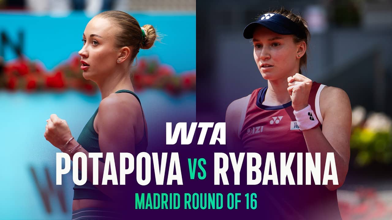 Anastasia Potapova vs. Elena Rybakina | 2026 Madrid Round of 16 | WTA Match Highlights