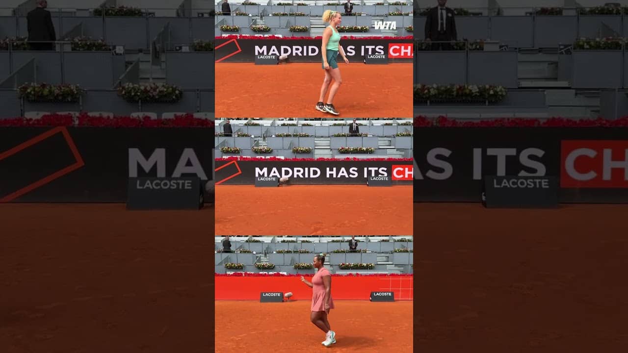 All wrapped up in Madrid 🎀 #wta #tennis #madrid #sports