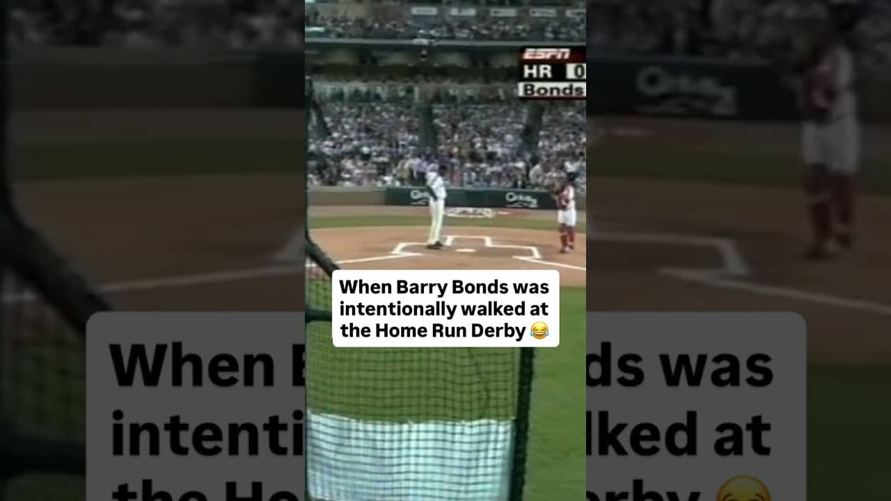 Only Barry Bonds could get intentionally walked at the Home Run Derby 😂 #HRDerby #baseball #mlb