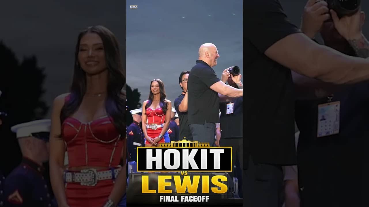 Dana White Separates Derrick Lewis And Josh Hokit At UFC White House Faceoffs - MMA Fighting