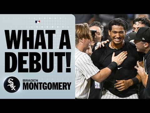Full day of Braden Montgomery's DREAM DEBUT (Walk-off homer, first AB, first hit for White Sox!)