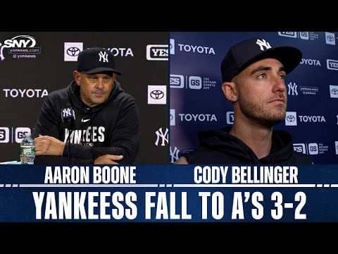 Aaron Boone and Cody Bellinger on Yankees' loss to Athletics