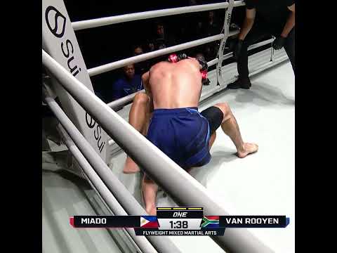 VICIOUS 💥 Willie van Rooyen TKOs Jeremy Miado in our opening bout! #ONEFightNight41