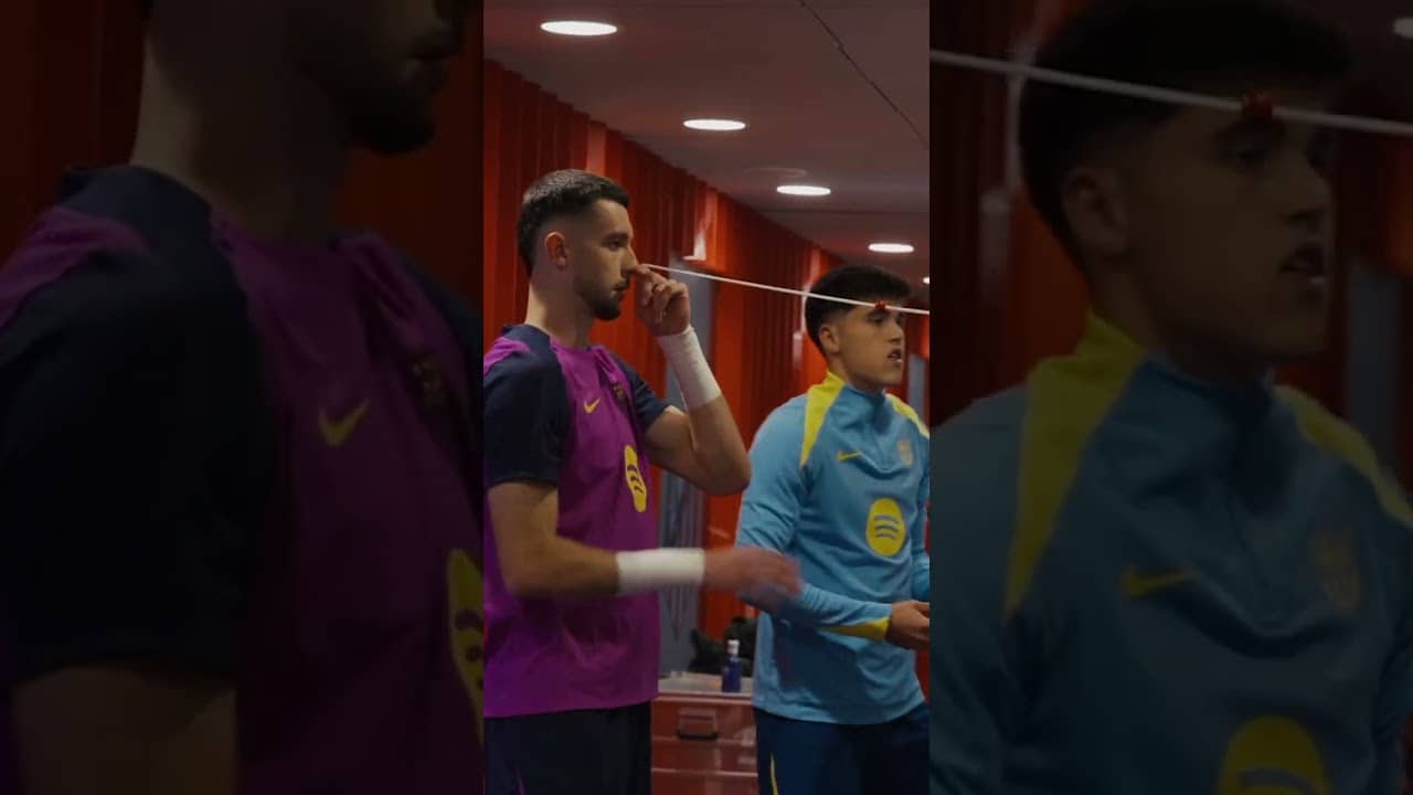 That’s how Joan Garcia warms up in the dressing room 👀 #shorts #fcbarcelona
