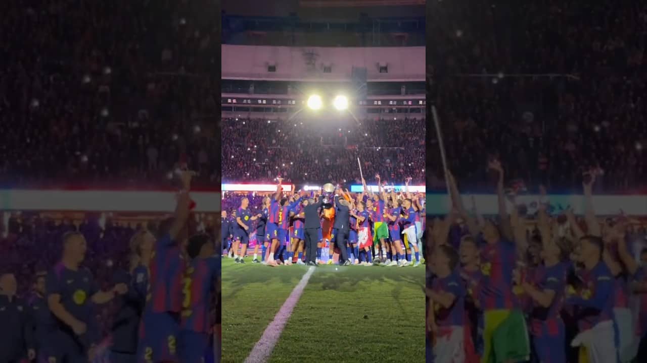 The league is OURS 💙🏆❤️ #shorts #fcbarcelona