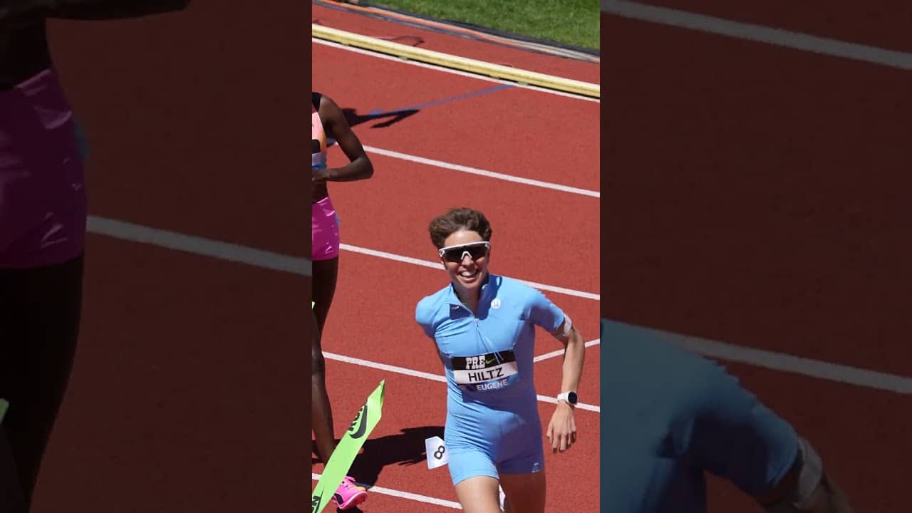 Nikki Hiltz wins their first Pre Classic mile title in a world-leading 4:17.49  🤯 💎 #usatf #track