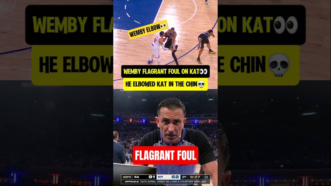 Wemby FLAGRANT almost KO'd KAT😮