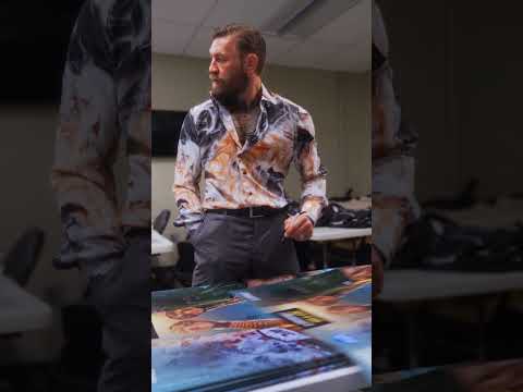 Conor McGregor signing posters! #ufc329