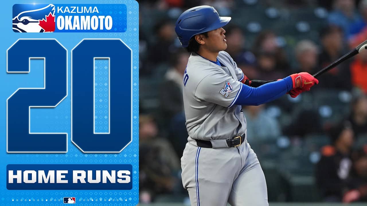 Kazuma Okamoto hits his 20th HOME RUN of the season 412 FEET! 💪👏 | MLB Highlights