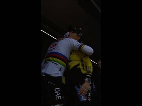 Tadej Pogacar and Pauline Ferrand-Prévot debrief after the Tour of Flanders 😅