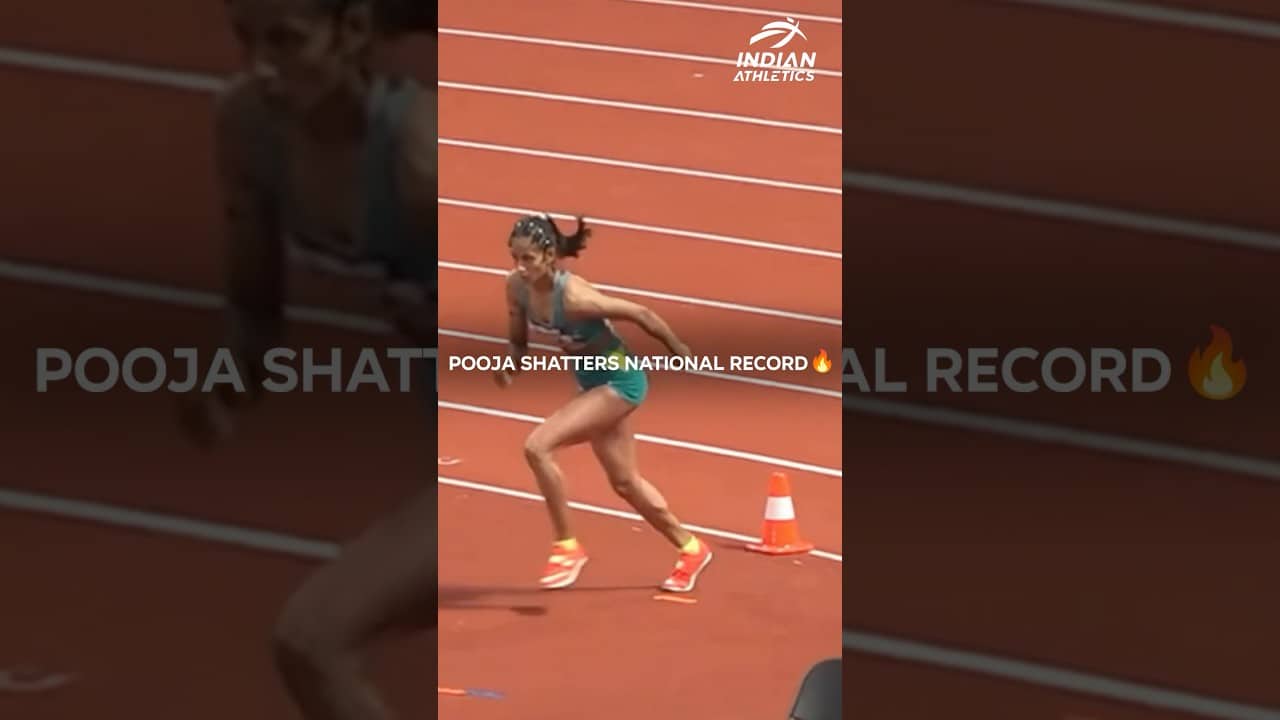 Pooja, the Queen of High Jump 👸🔥 | #AsianU20AthleticsChampionships #IndianAthletics #AFI #Shorts