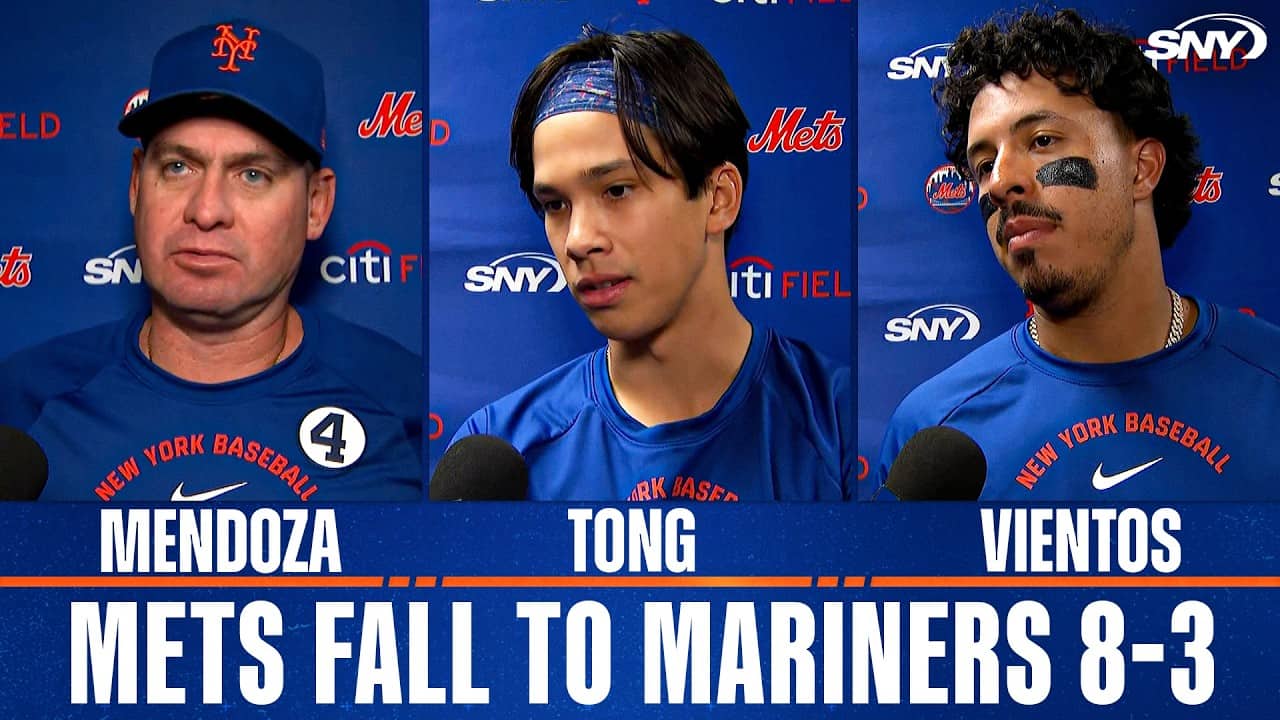 Carlos Mendoza, Jonah Tong and Mark Vientos on Mets 'sloppy' 8-3 loss to Mariners