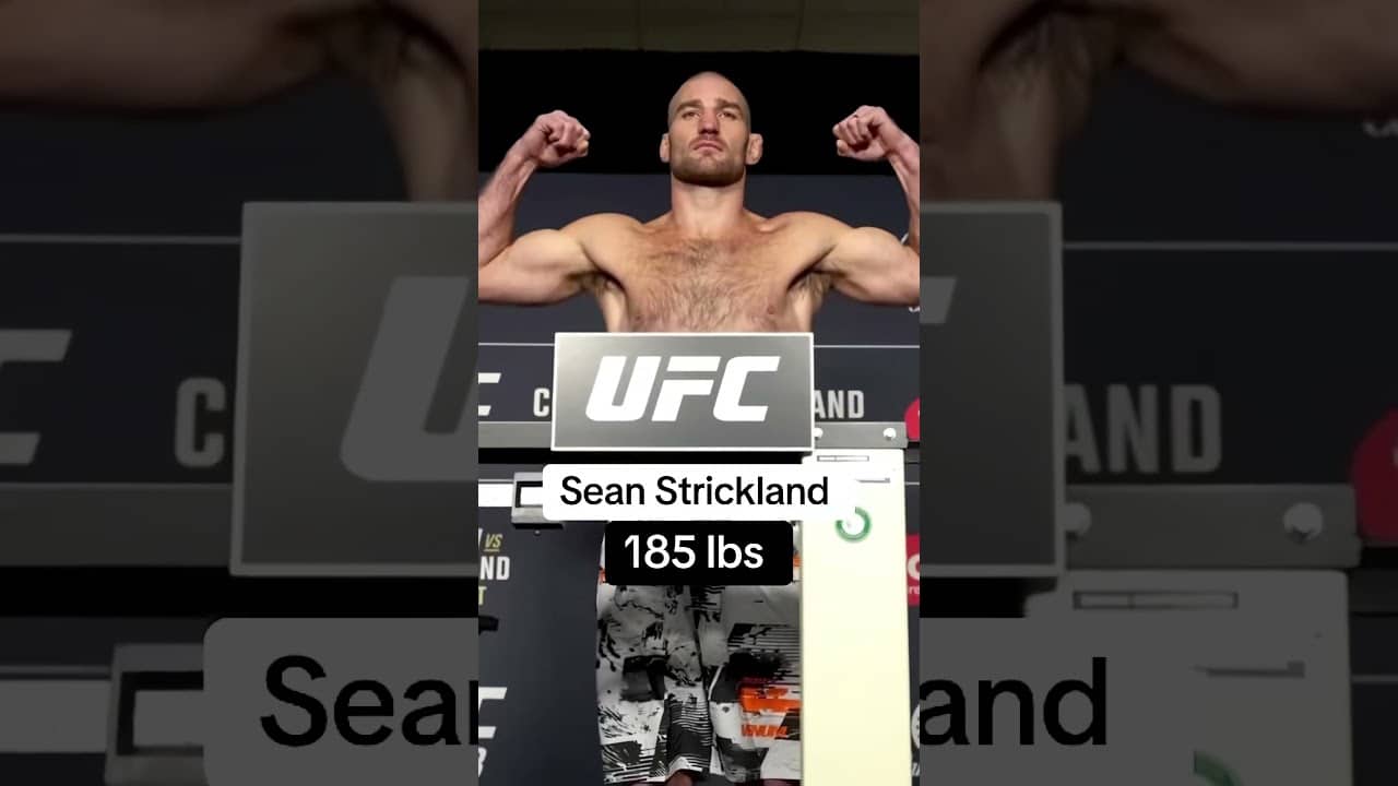 Sean Strickland makes 185 before #UFC328 ⚖️ (via UFC)