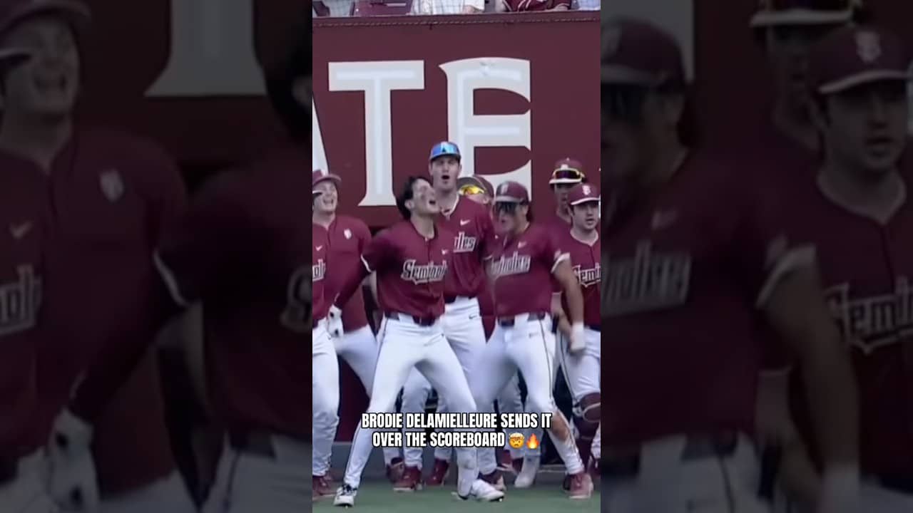 427 feet over the scoreboard 🚀 #floridastateseminoles #floridastate #collegebaseball #ncaabaseball