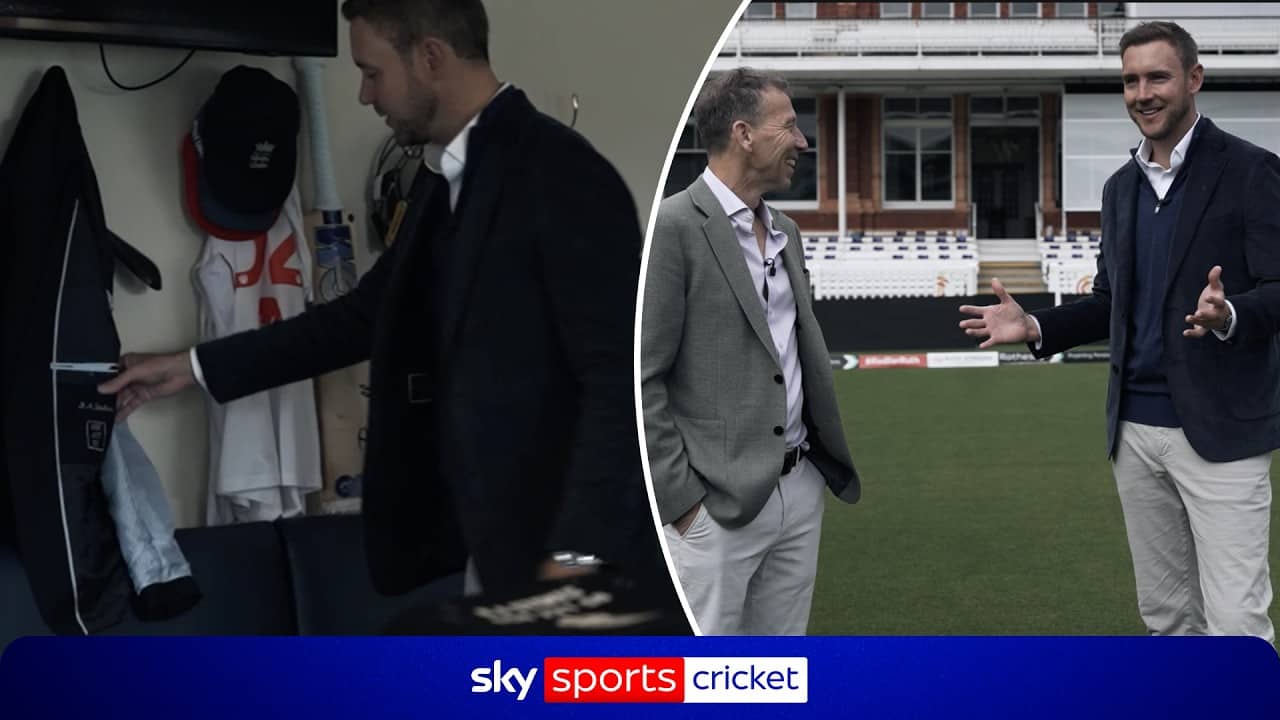 BEHIND THE SCENES! Stuart Broad & Michael Atherton visit England dressing room at Lord's