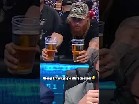 George Kittle just wanted to hand out some beer at #WrestleMania 😂🍻