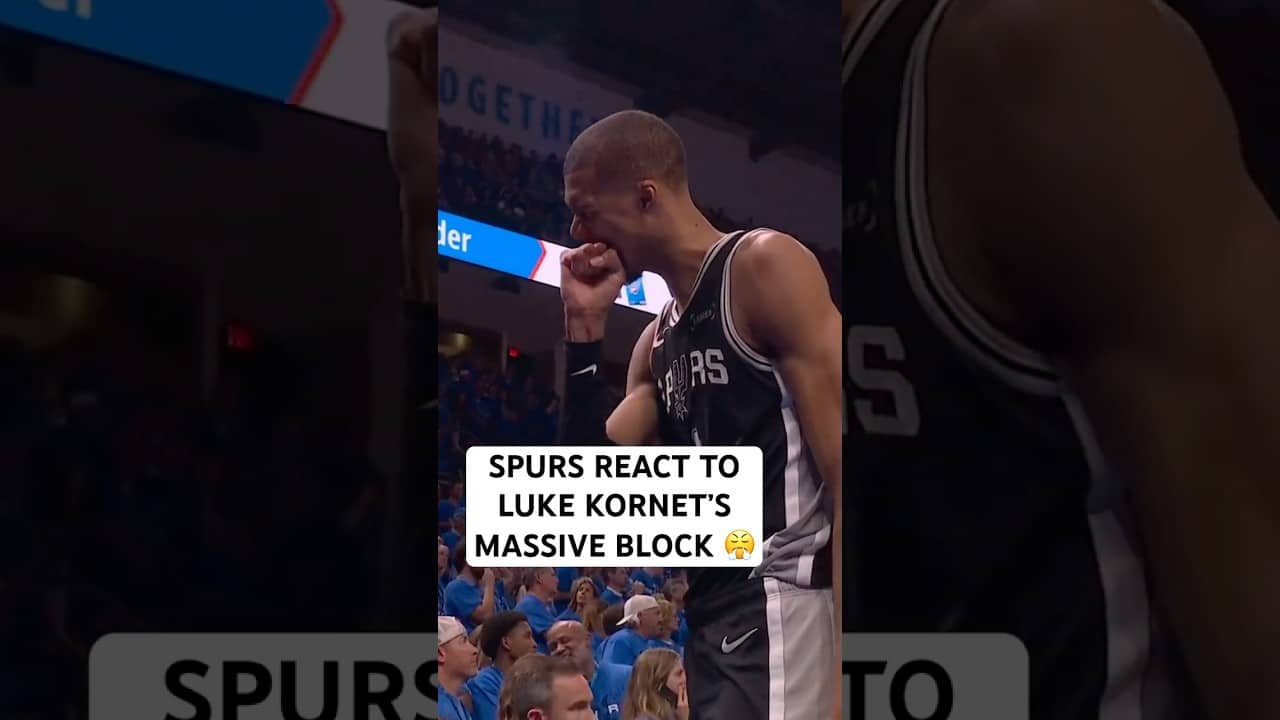 Spurs were loving this Luke Kornet block in Game 7!