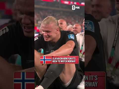 Zlatan reacts to the incredible post-match scenes following Norway's win over Senegal