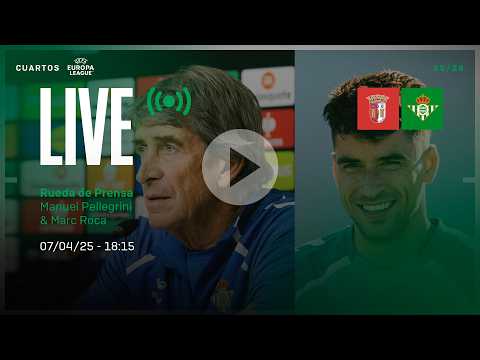 🚨 DIRECTO | Rueda de prensa de Manuel Pellegrini y Marc Roca previa al #SCBragaRealBetis ⚽💚