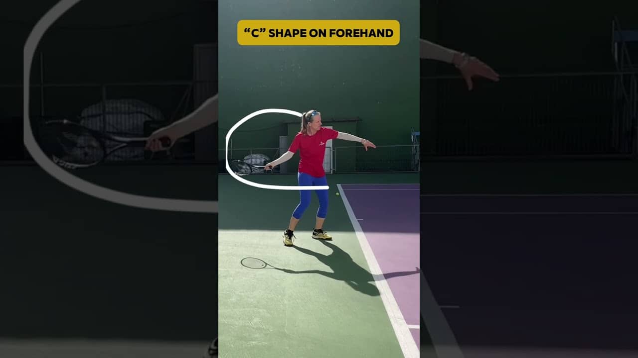 C-shaped motion on #tennisforehand