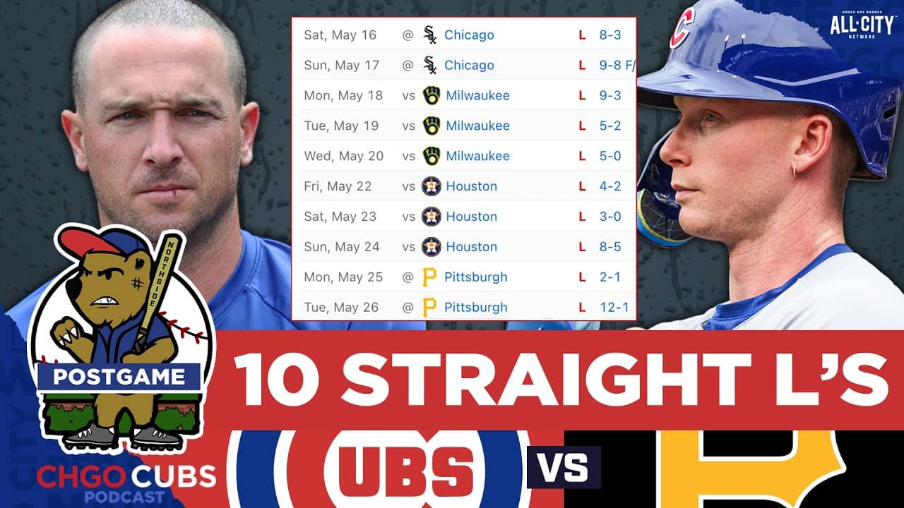 CUBS POSTGAME: Chicago Cubs LOSE 10TH STRAIGHT After Embarrassing Series Loss to Pirates | CHGO Cubs