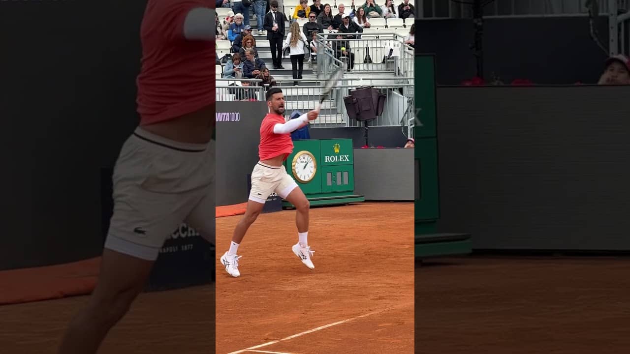 Djokovic sliding into clay season 🔥 #tennis #tennisplayer #sports