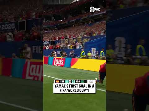 LAMINE YAMAL MAKES HISTORY WITH HIS FIRST-EVER FIFA WORLD CUP GOAL! 🇪🇸