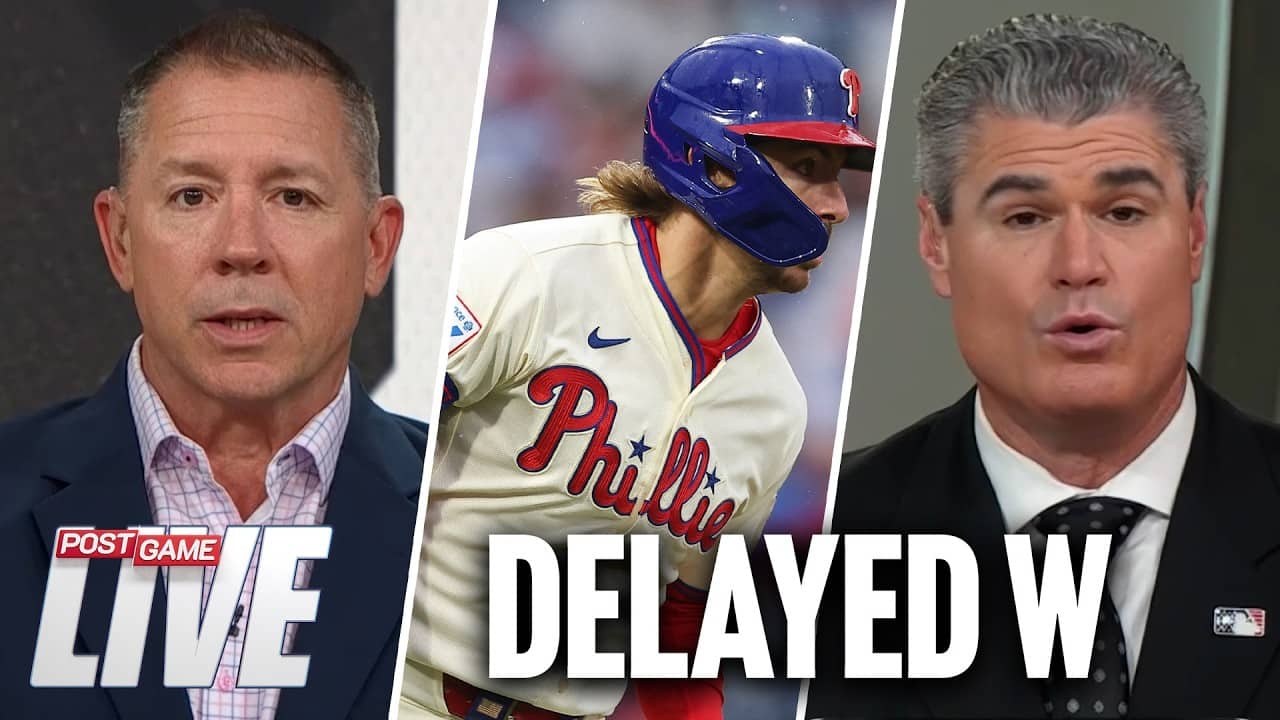 Phillies outlast the rain as Wheeler dominates again, Stott drives in two | Phillies Postgame Live