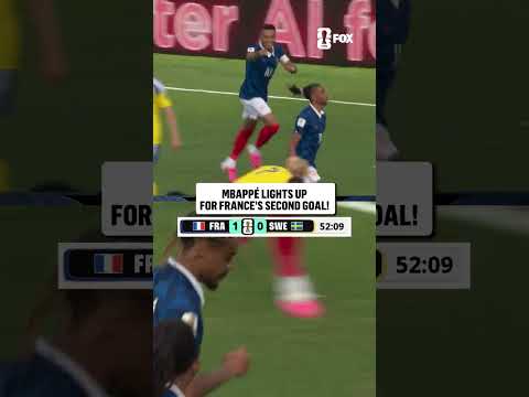 Mbappé reacts as France goes up two on Sweden 🇫🇷