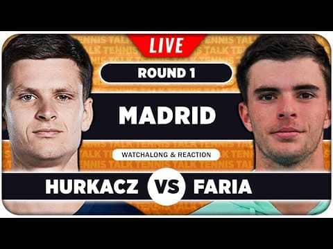 HURKACZ vs FARIA • ATP Madrid 2026 • LIVE Tennis Watchalong