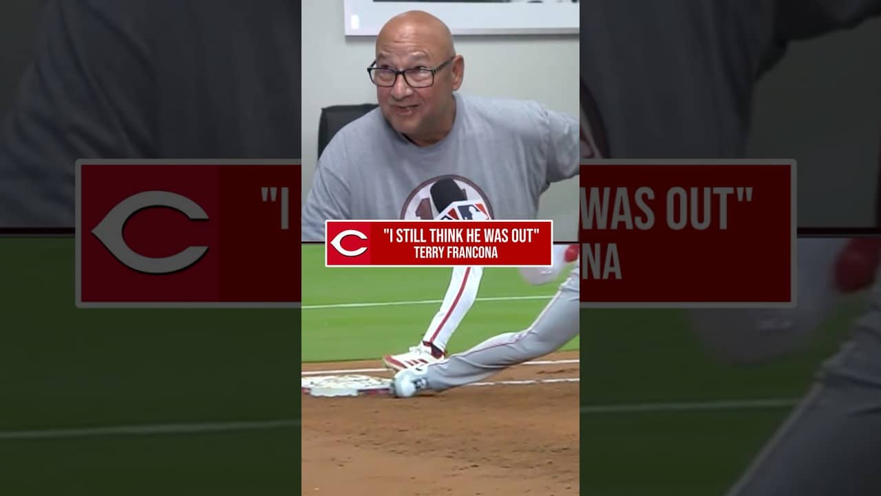 "I Still Think He Was Out" -Terry Francona #Reds