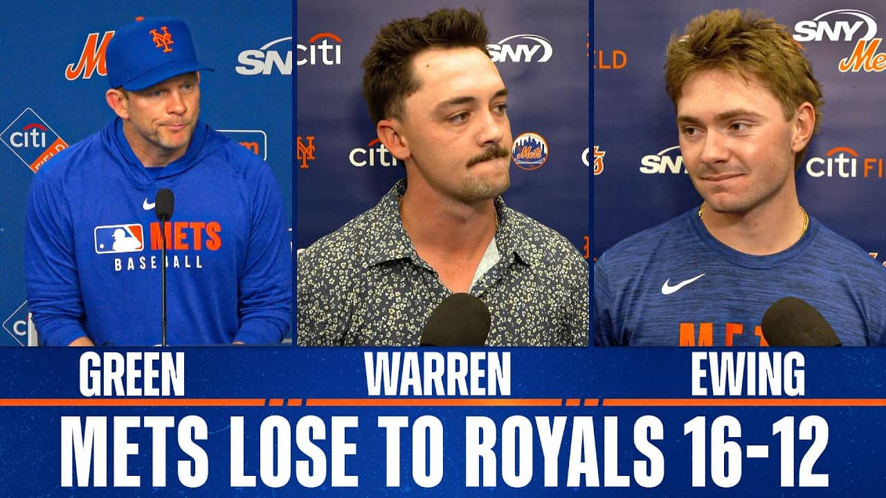 Andy Green, Austin Warren and A.J. Ewing on Mets 16-12 loss to Royals