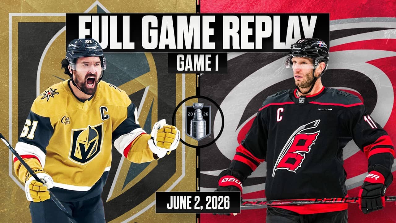 FULL GAME REPLAY: Golden Knights vs. Hurricanes | Game 1| 2026 Stanley Cup Final