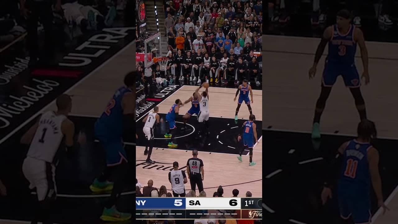 VIC PUTBACK 😤 #Wemby #VictorWembanyama #Spurs #Knicks #NBAFinals