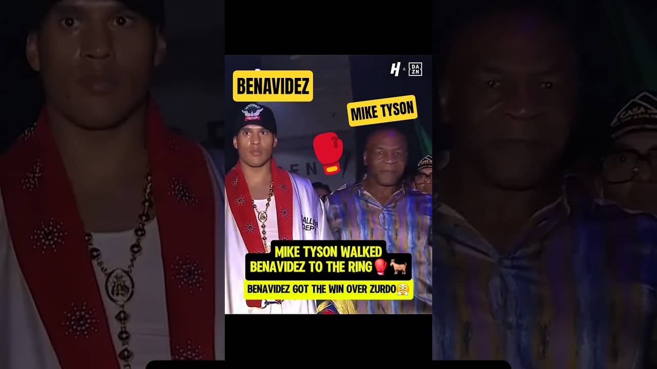 Mike Tyson walked out Benavidez 🥊 Live on @DAZNBoxing #BenavidezZurdo