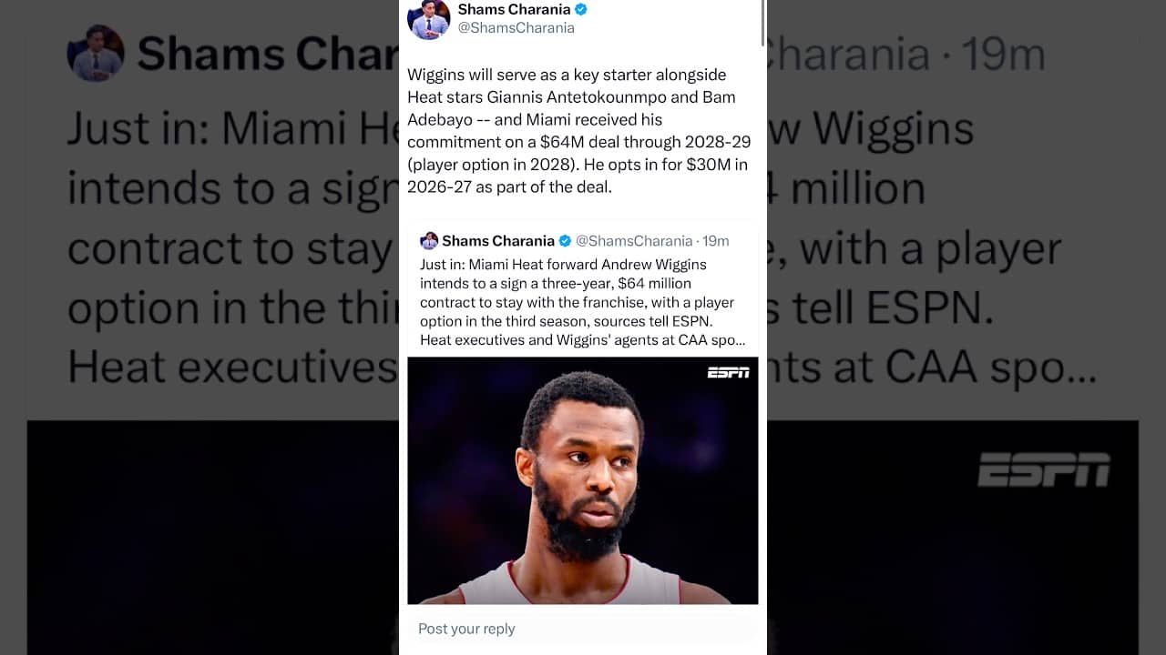 Andrew Wiggins ops into his $30 million contract #nba #fyp #shorts #andrewwiggins ￼