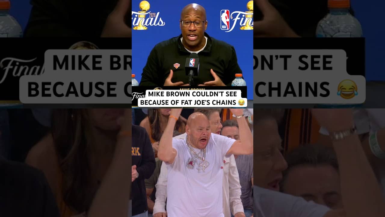 The chains and the lights were messing up Mike Brown’s vision 😂