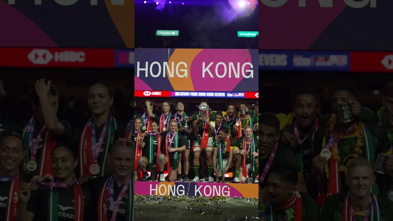 Who doesn't love a good trophy lift 😮‍💨 #Rugby #HSBCSVNS #Shorts