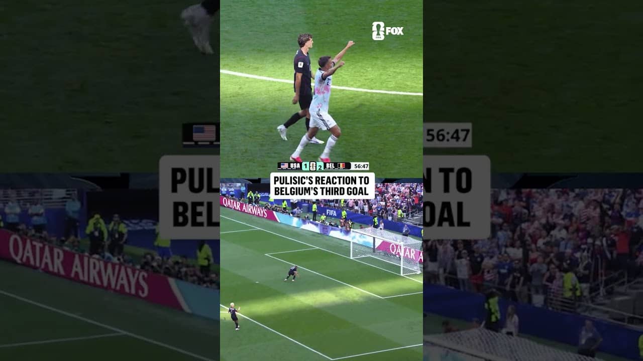 Pulisic reacts to Belgium finding the back of the net again
