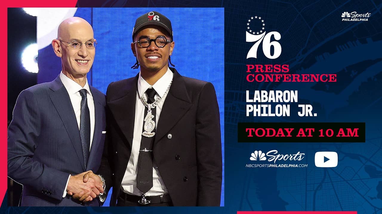 Watch Live: Sixers 1st-round pick Labaron Philon Jr. introductory press conference | 10 a.m. today.