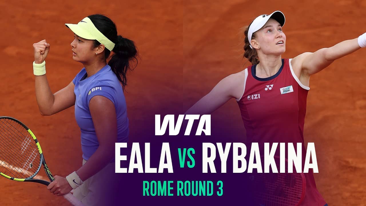 Alexandra Eala vs. Elena Rybakina | 2026 Rome Round 3 | WTA Match Highlights