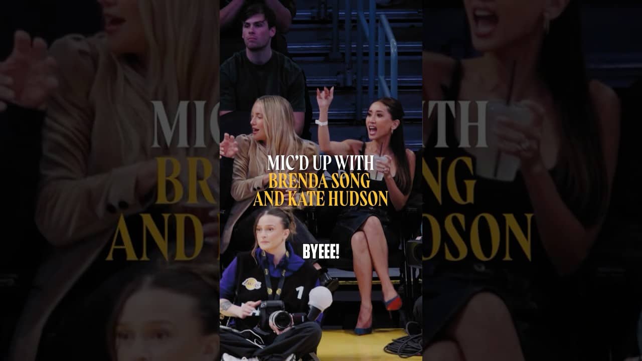 Brenda Song and Kate Hudson: BIG Lakers fans 💜 #nba #celebrities