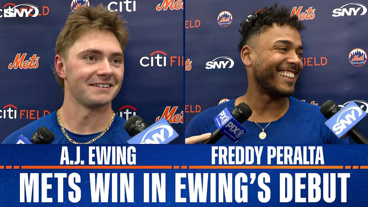 A.J. Ewing and Freddy Peralta on Mets 10-2 win over Tigers in Ewing's Major League debut
