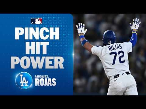 Miguel Rojas comes OFF THE BENCH and hits a GO-AHEAD HOME RUN for the Los Angeles Dodgers! 💪