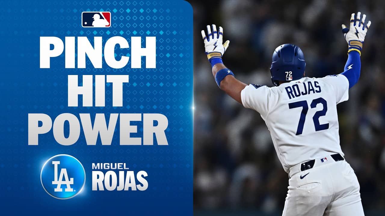 Miguel Rojas comes OFF THE BENCH and hits a GO-AHEAD HOME RUN for the Los Angeles Dodgers! 💪