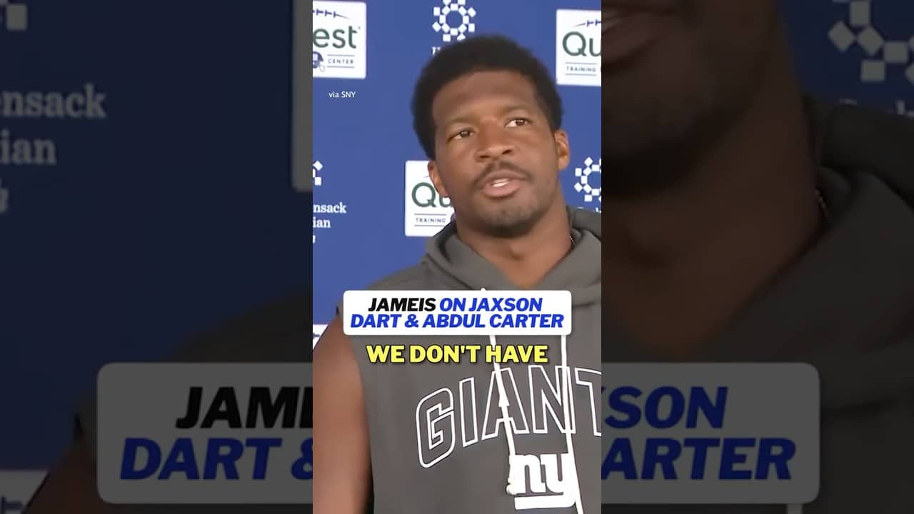Jameis Winston speaks on the situation between Jaxson Dart and Abdul Carter #nfl #newyorkgiants