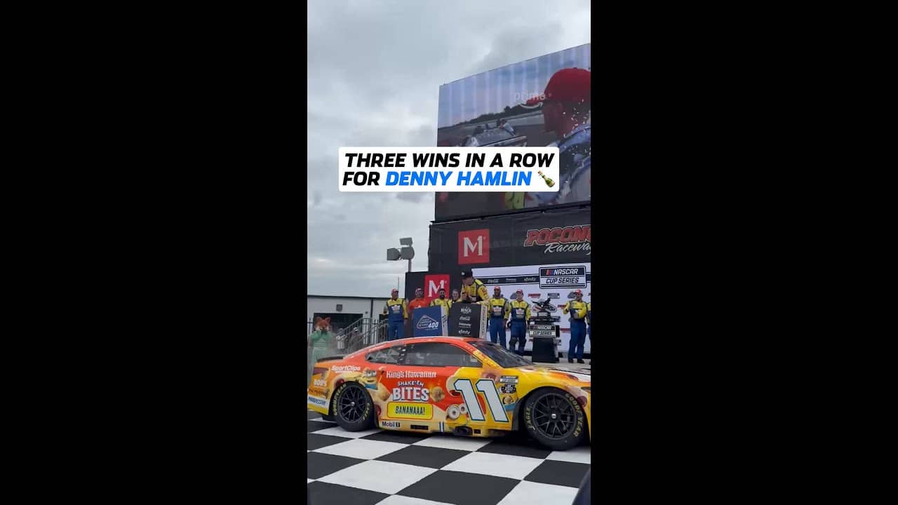 Never gets old, right Denny Hamlin? 🎉
