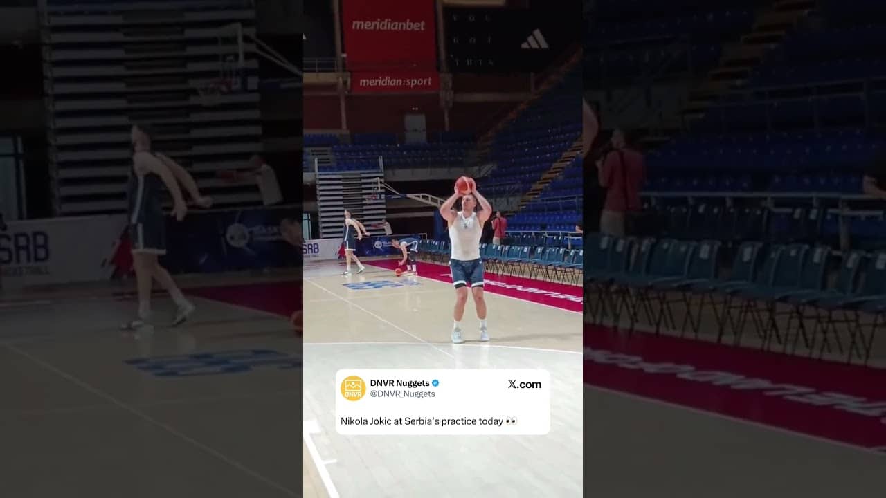 Jokic Looking SKINNY at Serbia Practice 👀